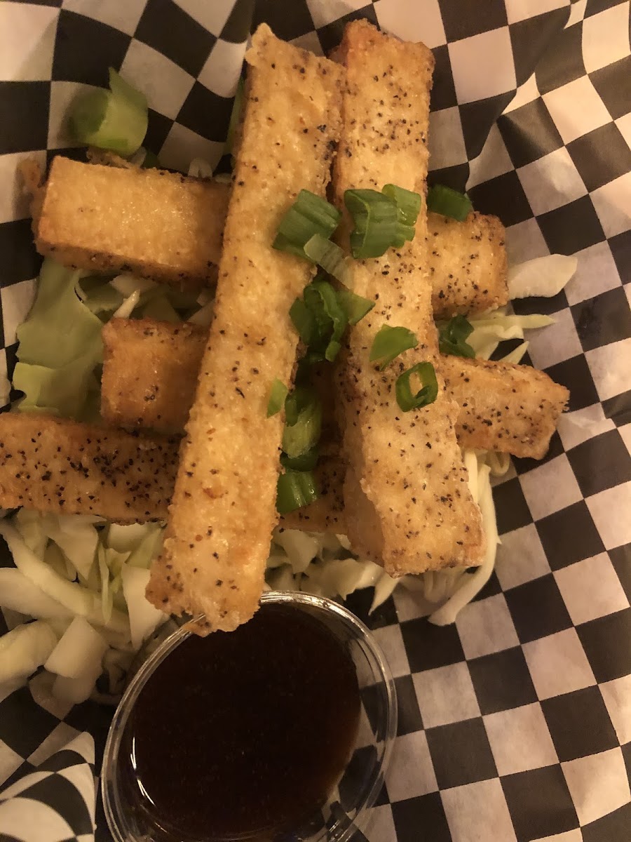 Tofu Fries with this insane teriyaki sauce!!