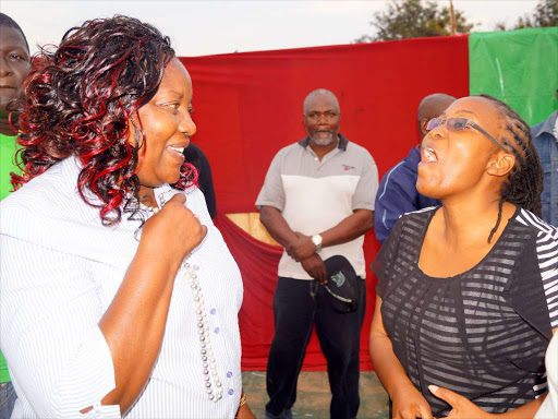 Ida Odinga with festival founder Anne Eboso