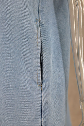 Title 14, Blue Washed Short Sleeve Womens Denim Dress