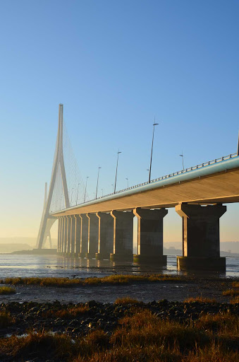 France-LeHavre-Pont-de-Normandie.jpg - Pont de Normandie bridge spans the Seine at Le Havre, France.