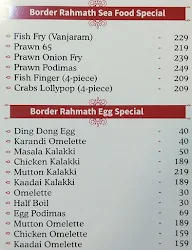 Courtallam Border Rahmath Kadai menu 2