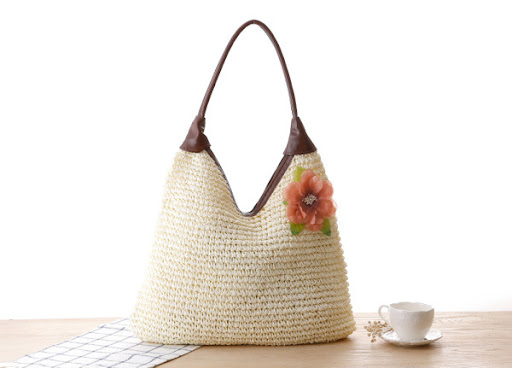 Title 4, Rural Flower Temperament Pu Handle One-Shoulder...
