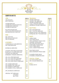 The Biryani Factory menu 2