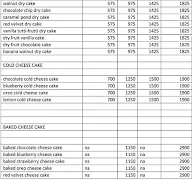 Cakes 24X7 menu 3