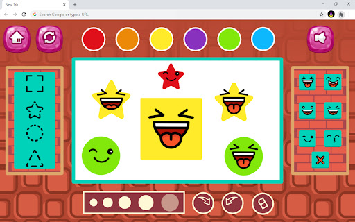 Cute Shapes Paint Game