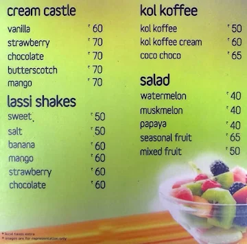 Squeez Juice Bars menu 