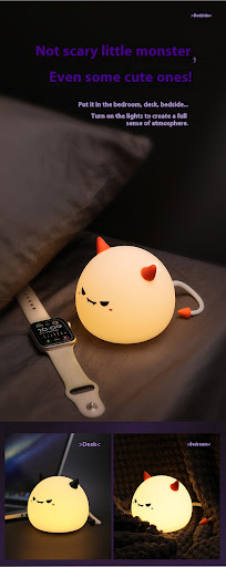 Title 9, Monster Small Night Lamp Rechargeable Halloween...