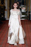 A model walks for the Simone Rocha show at London Fashion Week.