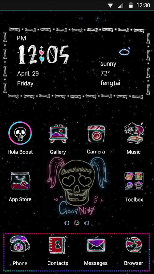 Android application Horror Night - Hola Theme screenshort