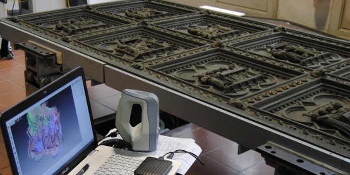 3D scanning aided in the restoration and preservation of these 1336 bronze doors for the Baptistery of the Florence Cathedral.