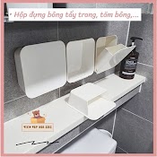 Hộp Đựng Bông Tẩy Trang Treo Tường Freeship Hộp Đựng Tăm Bông Tiện Dụng Decor Nhà Tắm/ Văn Phòng Pk148