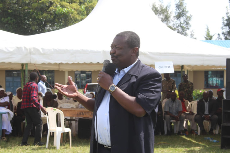 ANC Party leader Musalia Mudavadi during a past function in Mbale town