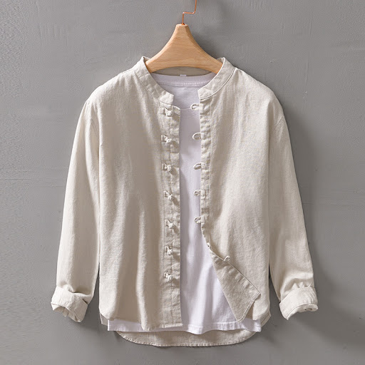 Title 4, Mens Fashion Retro Style Button Shirt Classic ...