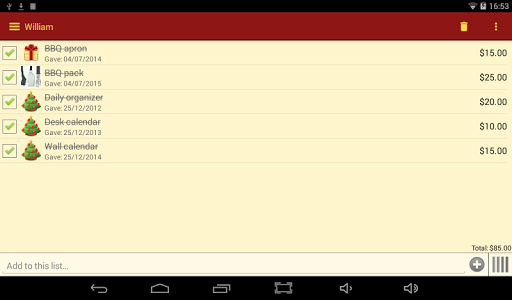 Gift List screenshot 20
