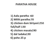 Paratha House menu 1