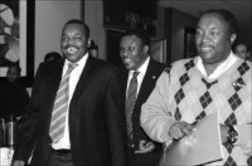 BIG GUNS: Pat Malabela, Irvin Khoza and Jomo Sono during the PSL elections in Sandton on Saturday. 08/11/08. Pic. Peter Mogaki. © Sowetan.