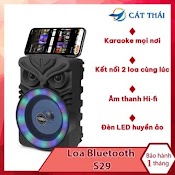 Loa Bluetooth Karaoke - S29, Thiết Kế Độc Lạ, Âm Thanh Hifi Mạnh Mẽ, Kết Hợp Giá Đỡ Điện Thoại Tiện Dụng