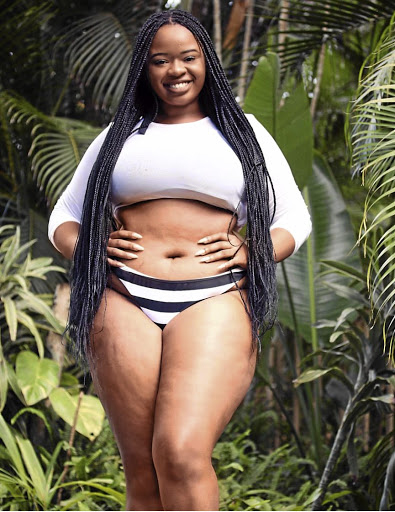 Lesego 'Thick Leeyonce' Legobane flaunts her curvacious body.