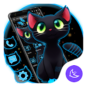 Dark Neon Cat APUS Launcher theme 61.0.1001 Icon