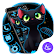 Dark Neon Cat APUS Launcher theme icon