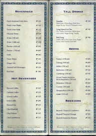 Shebestan - Sterlings MAC Hotel menu 1