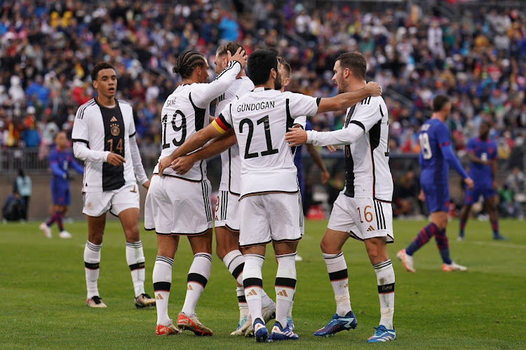 Germany players celebrate during their 3-1 win over USMNT