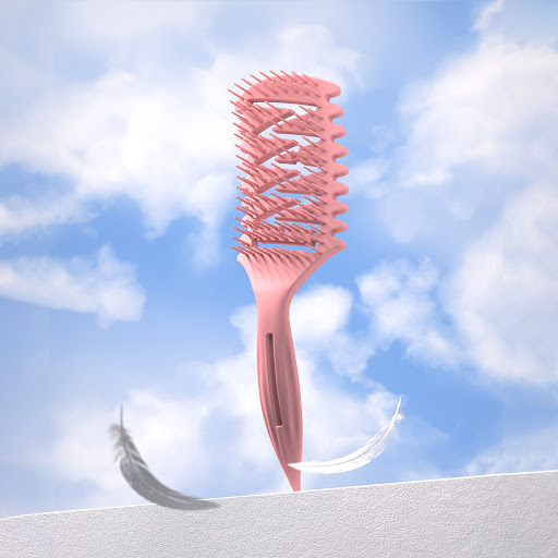 Title 5, Long Handle Hollow Head Massage and Hairdressin...