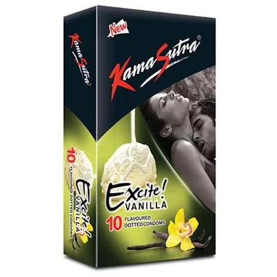 Kamasutra Excite Condom - Vanilla - 10 pcs