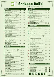 Shokeen Rolls menu 3