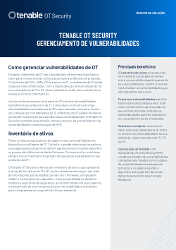 Gerenciamento de vulnerabilidades do Tenable OT Security