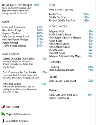 Nino Burgers menu 5