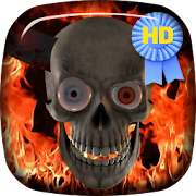 Creepy Fire Skull Live Wallpap  Icon