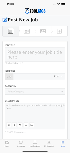 Screenshot ZoolGigs – Freelancers Marketp