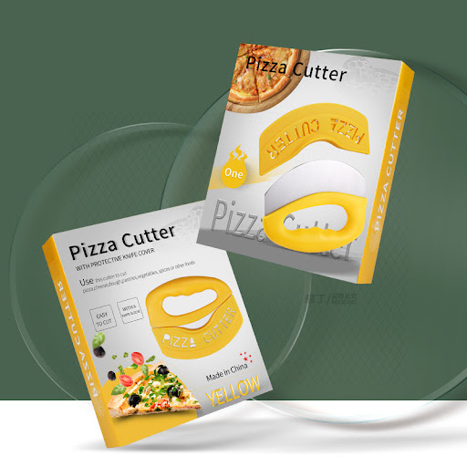 Title 3, Stainless Steel Pizza Cutter with Protective Co...