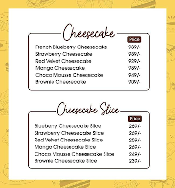 Cheesecakes By CakeZone menu 