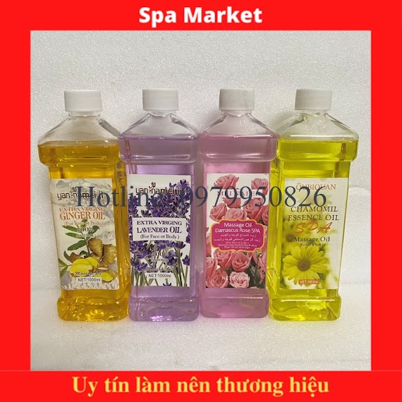 Dầu Massage Body Olive, Hoa Hồng, Hoa Cúc, Hoa Lavender, Oliu... Thơm Dịu Nhẹ, Trơn Tay 500Ml