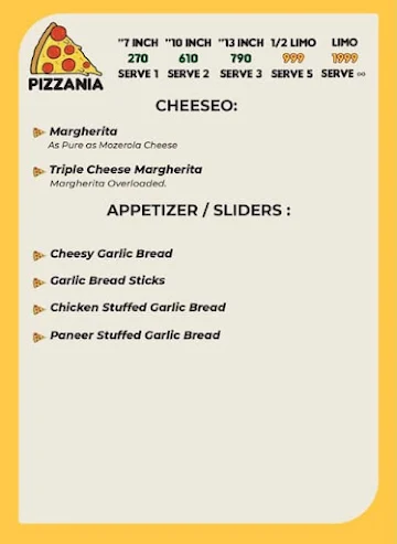 Pizzitalia menu 