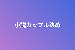 小説カップル決め