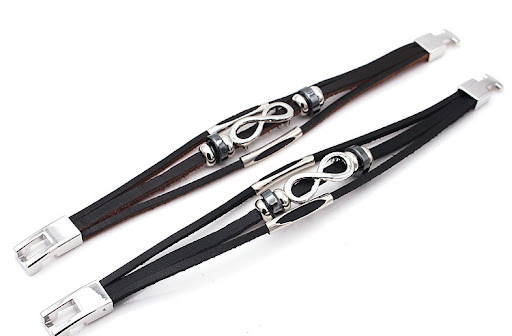 Title 1, PH18 Mens Retro Leather Bracelet, neutral, non...
