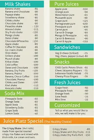 Juice Platz menu 2