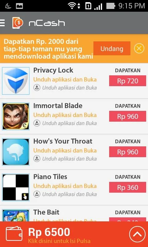   Pulsa Gratis - nCash- tangkapan layar 