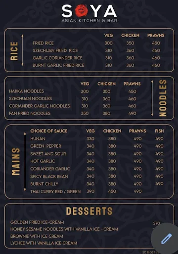 Creo Cafe menu 