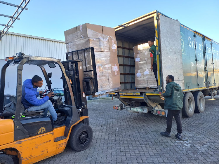 Gift of the Givers vehicles are transporting essential items from Johannesburg and Cape Town to Springbok which will be used as the operational centre,