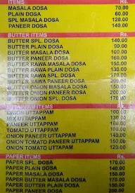 South Indian Fast Food menu 1