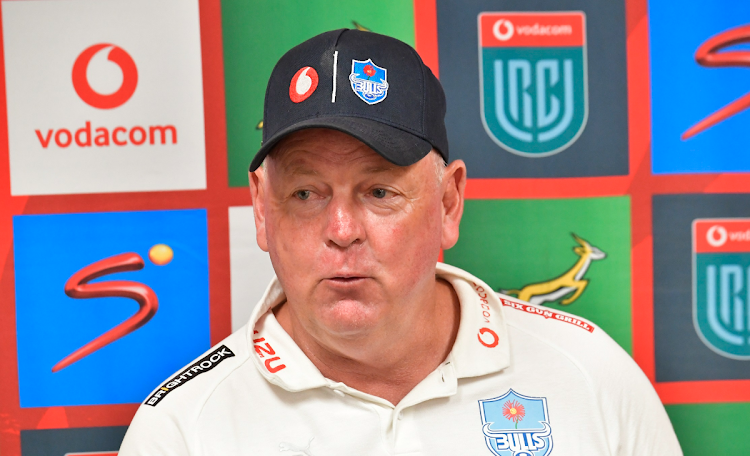 Bulls coach Jake White says his team have challenging travel logistics to get to their Champions Cup semifinal clash against Northampton. Picture: SYDNEY SESHIBEDI/GALLO IMAGES