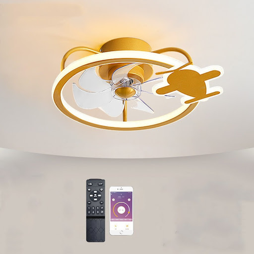 Title 5, Childrens Ceiling Mounted Bedroom Fan Lamp, qu...