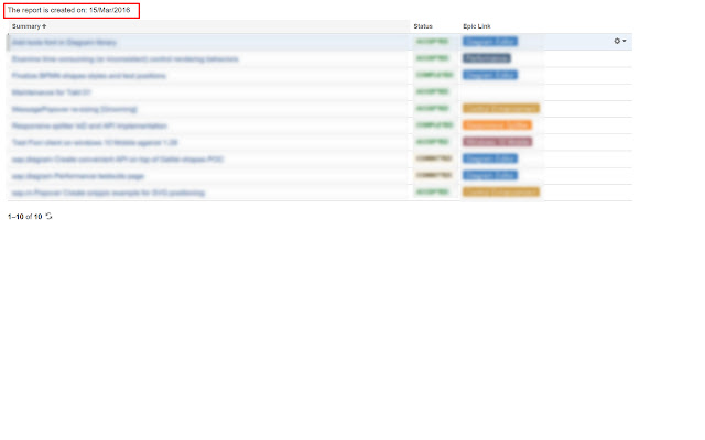 SAP Jira Timestamp