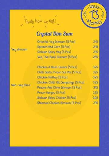 T3- Rolls & Momos menu 