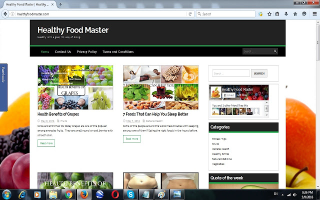 Healthy Food Master chrome extension