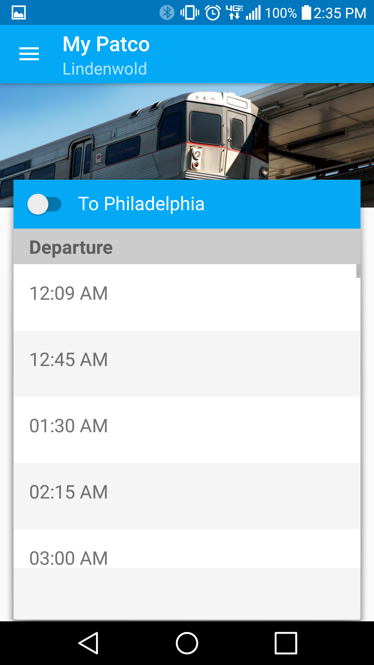 Android application My Patco screenshort